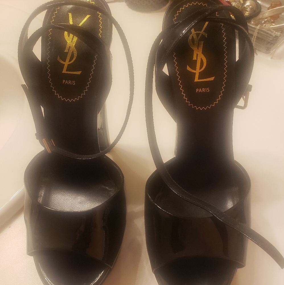 YSL black heels